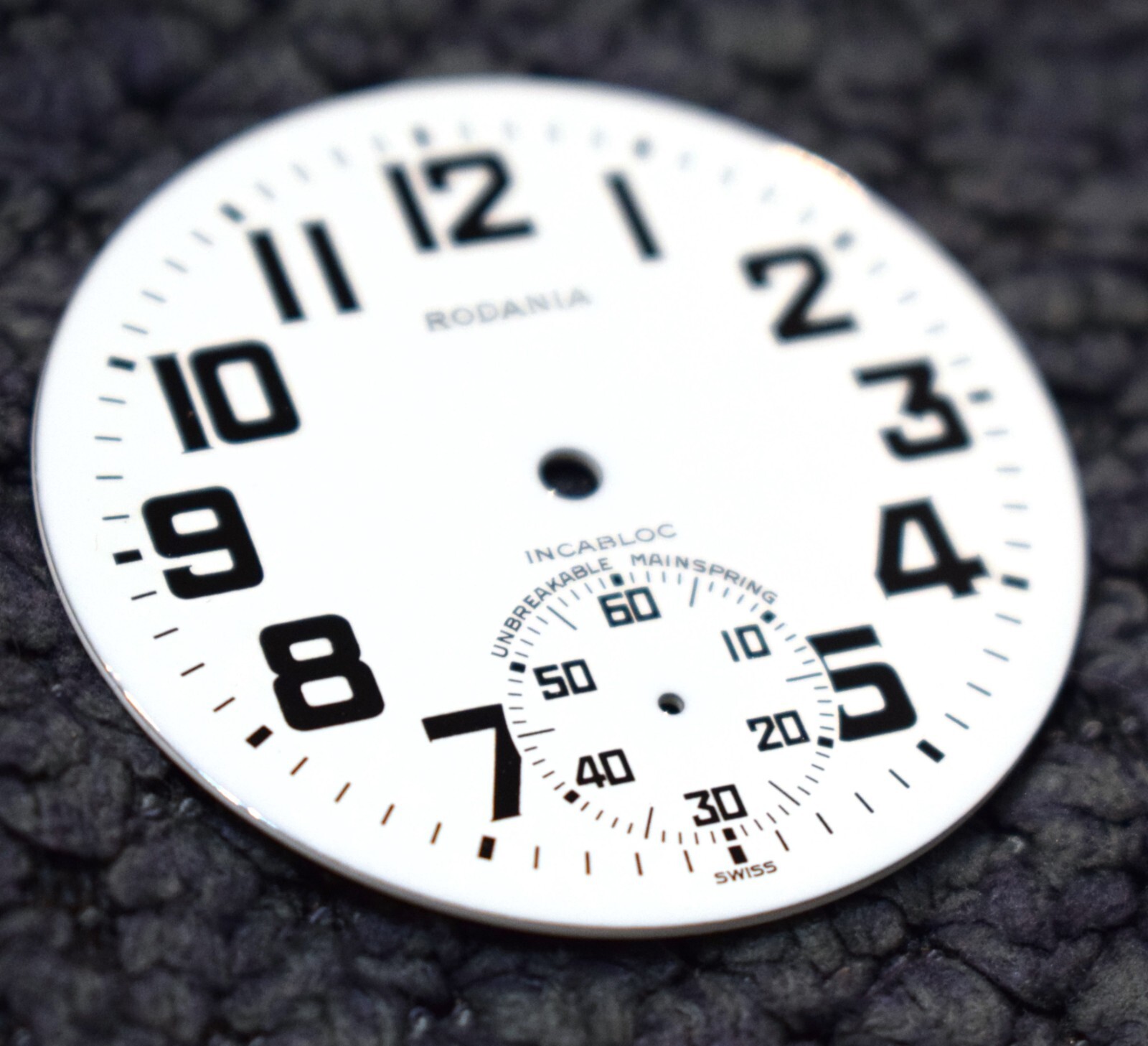 RODANIA Vintage Pocket Watch Dial ~ Incabloc Swiss to fit Unitas 6431