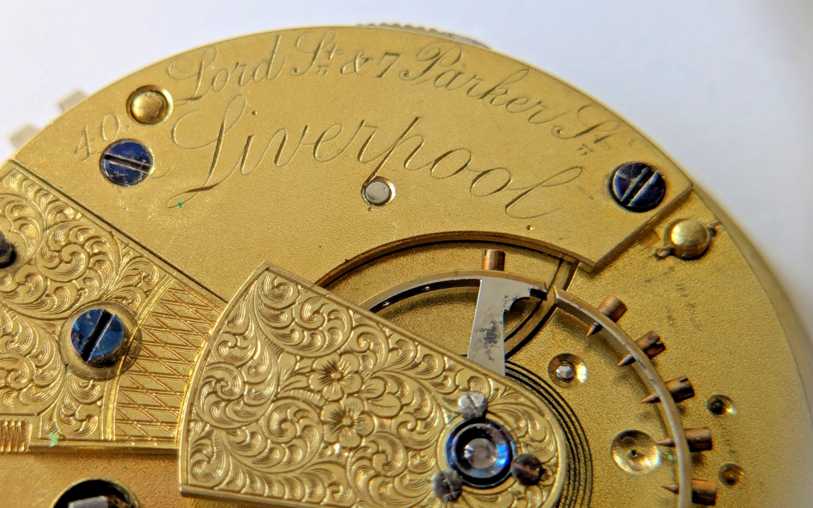 W.L. Lawson Liverpool Fusee Pocket Watch Movement 46.4mm Lord St Parts Repair 51