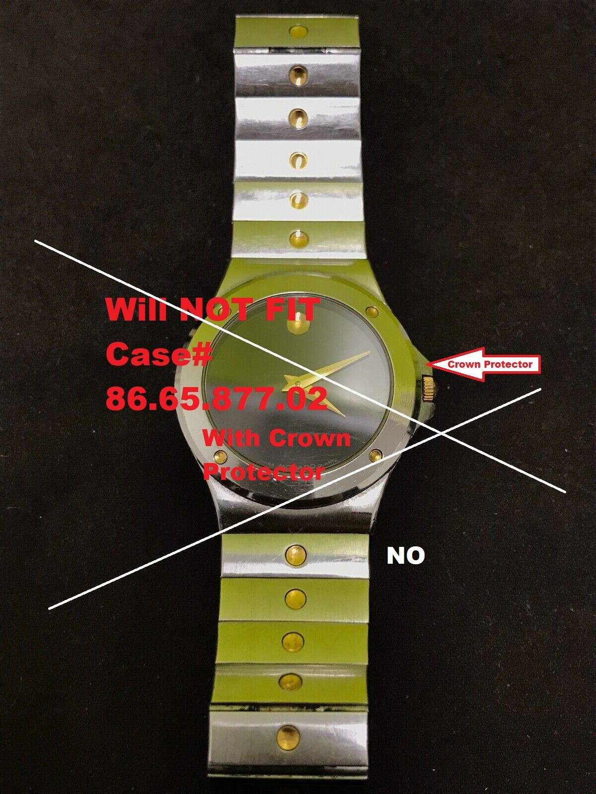 15mm Movado Museum SE Mens Two Tone Watch 86-42-876V81 Sizing Link