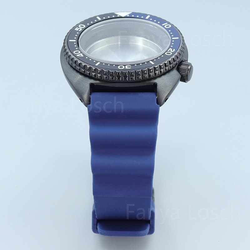 45mm Modify Seiko Skx009 Mod Watch Case+Blue Strap 10ATM For Seiko NH34 35 36 38