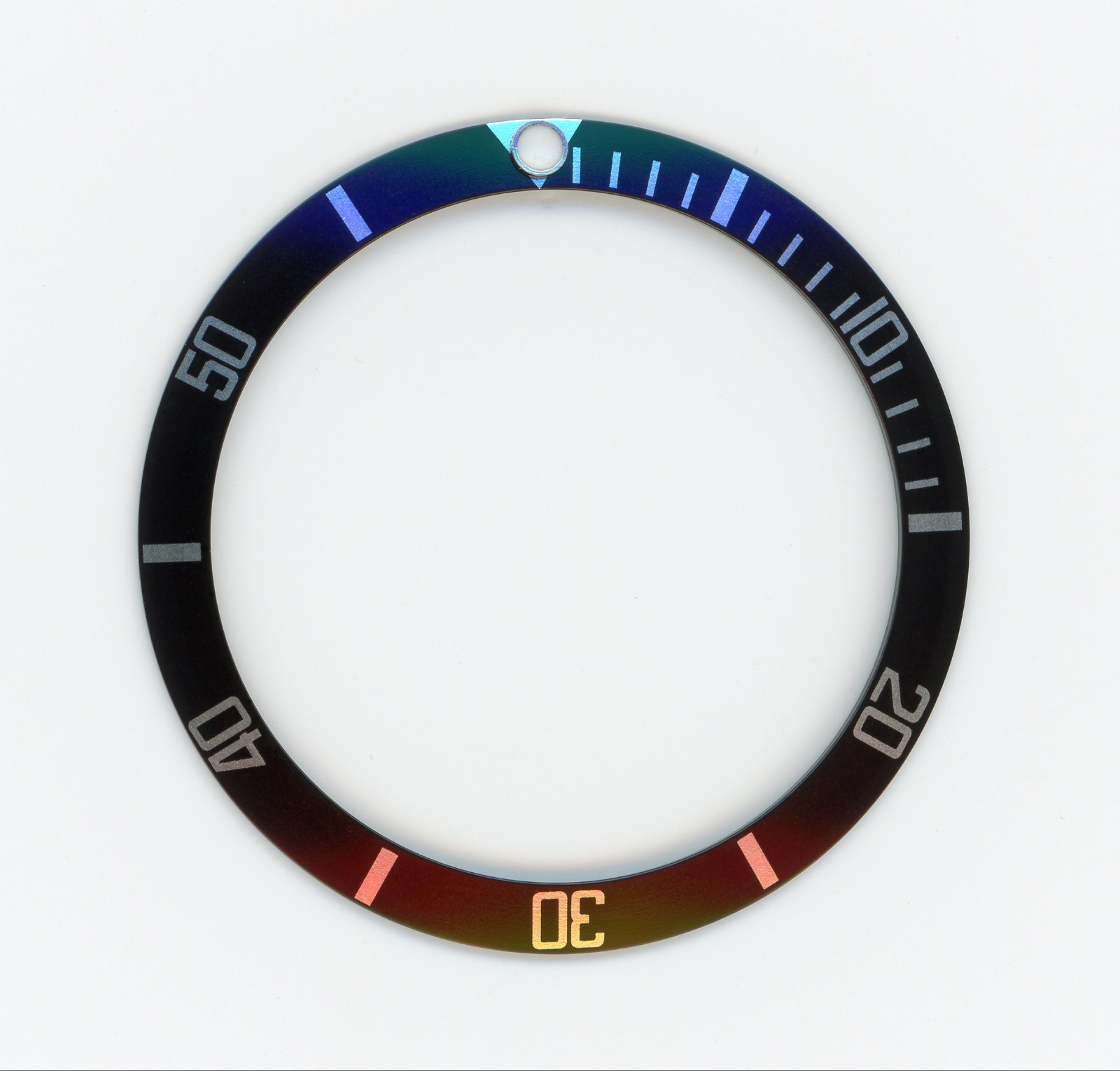 Bezel Insert 5513-1 Black with silver fonts For Rolex replace 315-5513-1