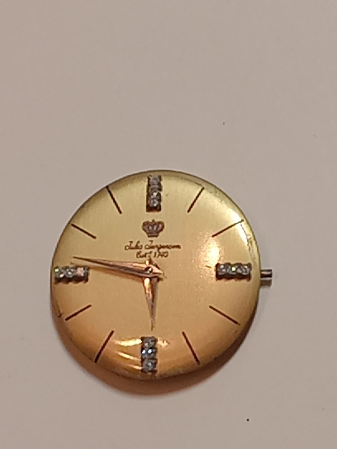 jules jurgensen watch Movement With 12 Diamonds Real White Natyral 17 Jevels…