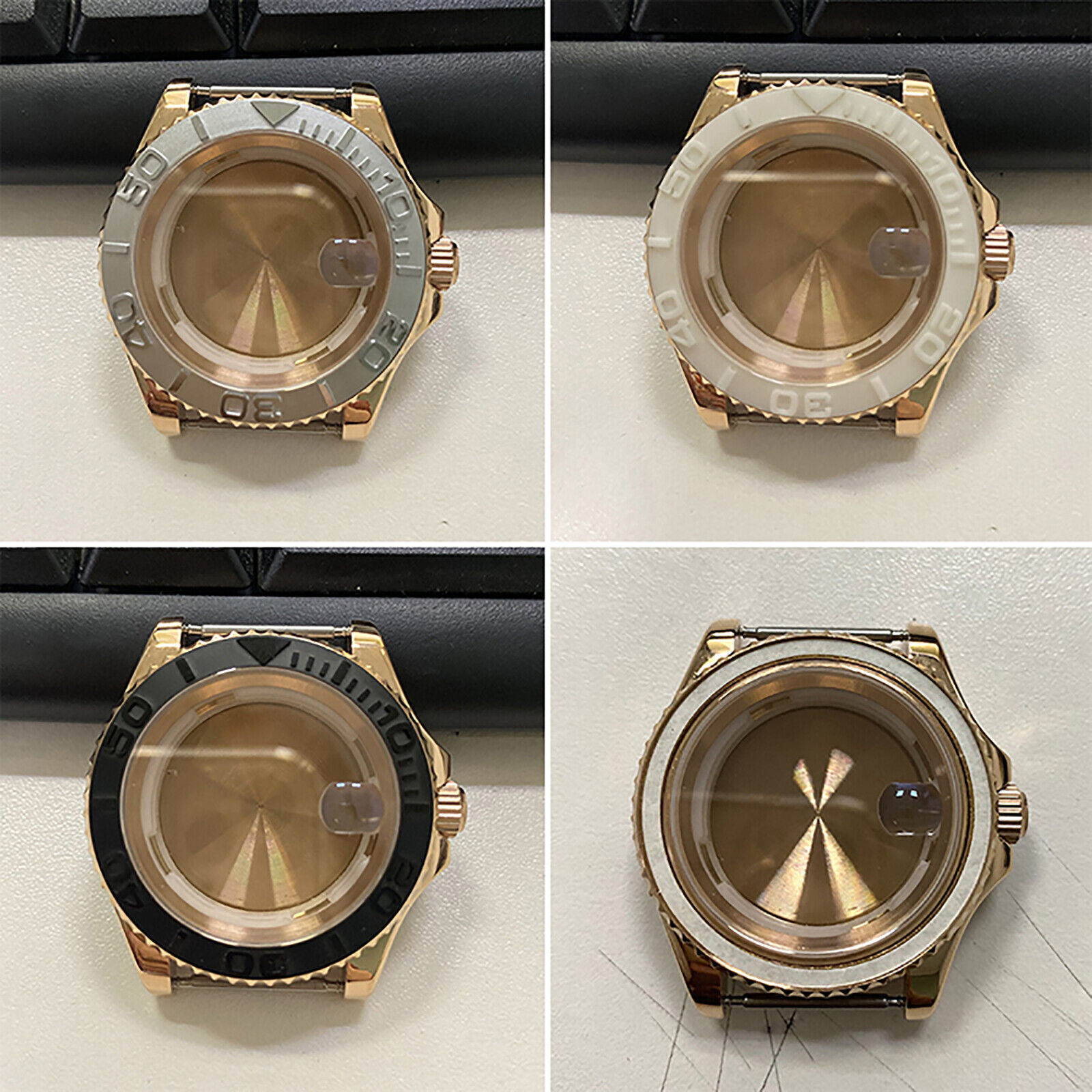 Stainless Steel Watch Case for 8200 8215 Mingzhu 2813 Movement 40MM Yacht Rose