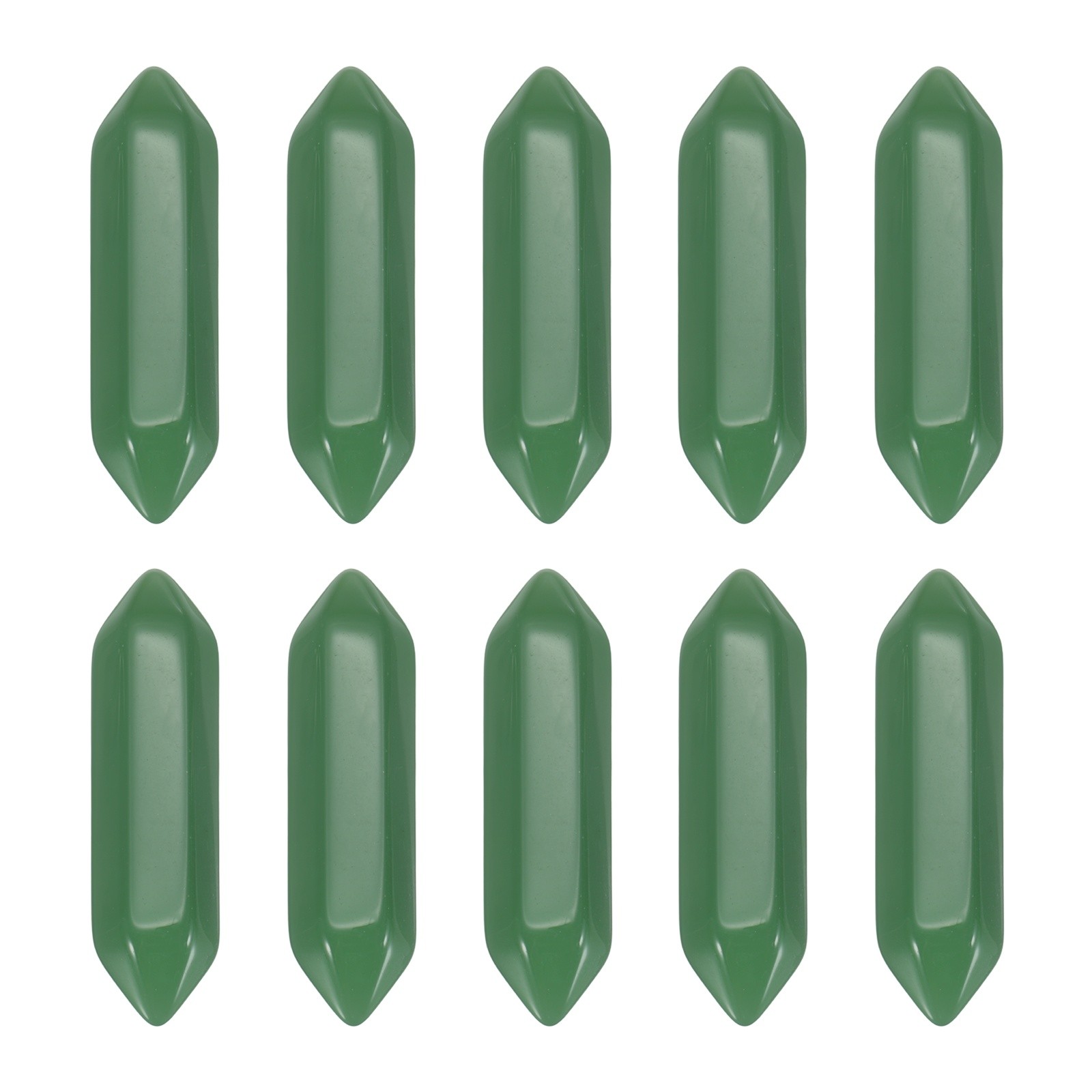 10 Pack Dark Green Jade Quartz Crystals Polished Crystals Bulk