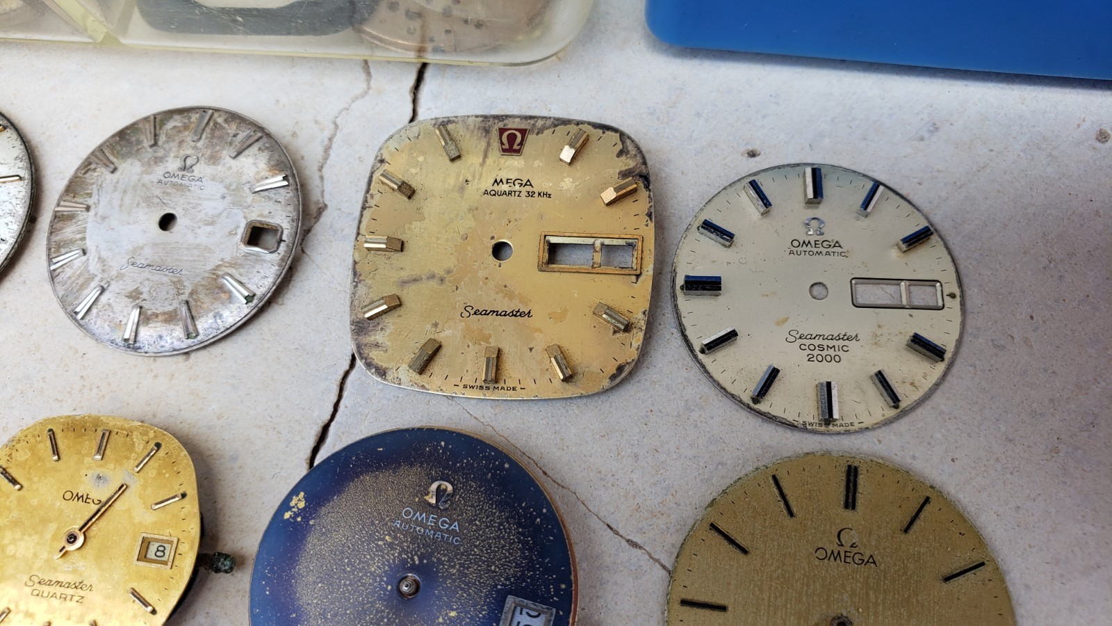 Huge Lot Of Omega Watch Movements & Dials & Parts