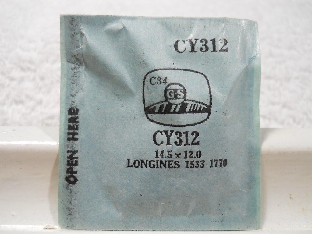 GS CY312 Watch Crystal For Longines 1533 – 1770 – 14.5 x 12.0 mm – Replacement