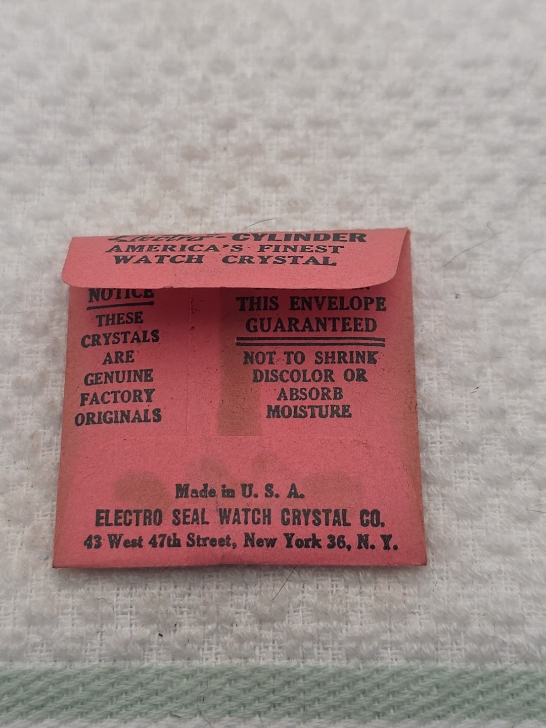 Electro Cylinder Watch Crystal CX938-50 CX2353 Wittnauer Empire M 2355 23.5X20.8