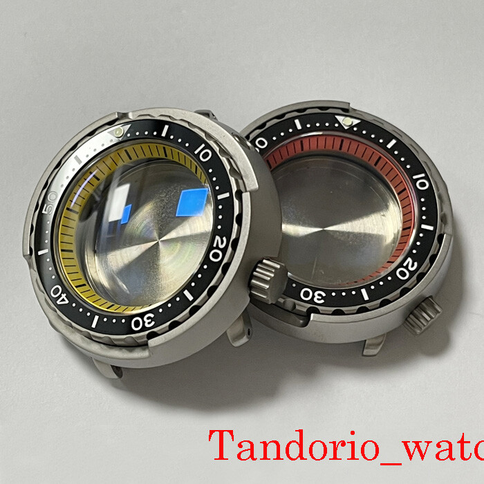 47mm Titanium Watch Case Sapphire Fit NH35A SKX007 SBBN031 200M Waterproof parts