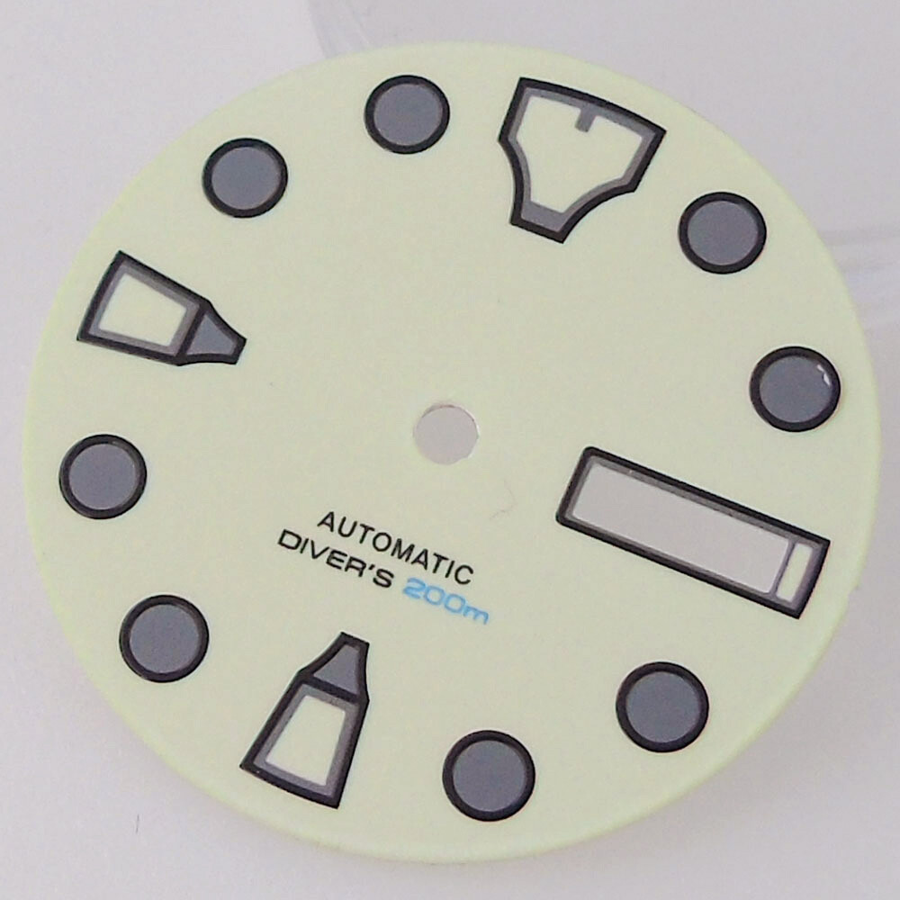Full Green Luminous 29mm Watch Parts Fit Automatic NH35A NH36A Creamy Dial Hands