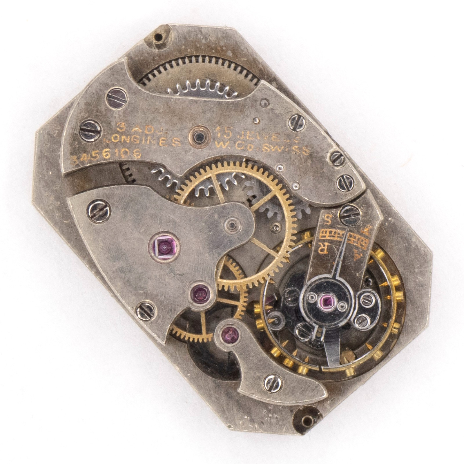 Vintage Longines 15.1 x 22.5 x 4.5 mm 17-Jewel Wristwatch Movement