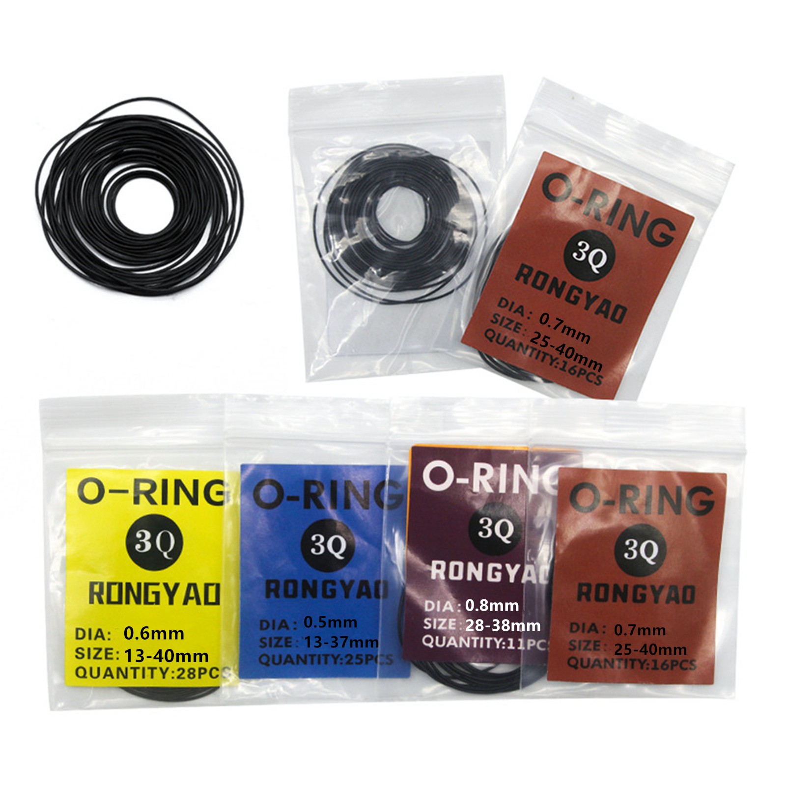 1 Bag Watch O-shaped Ring Rubber Watch Back Cover Gaskets For Watchmaker Repair