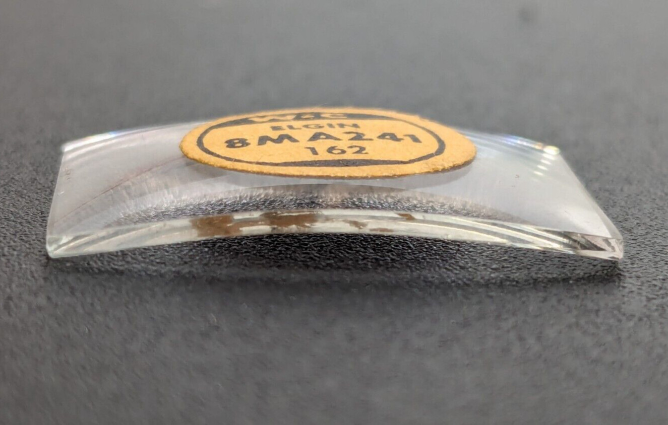 NOS W-C Watch Craft 8MA241 Mineral Glass Domed Crystal for Elgin 24.1 x 16.2MM