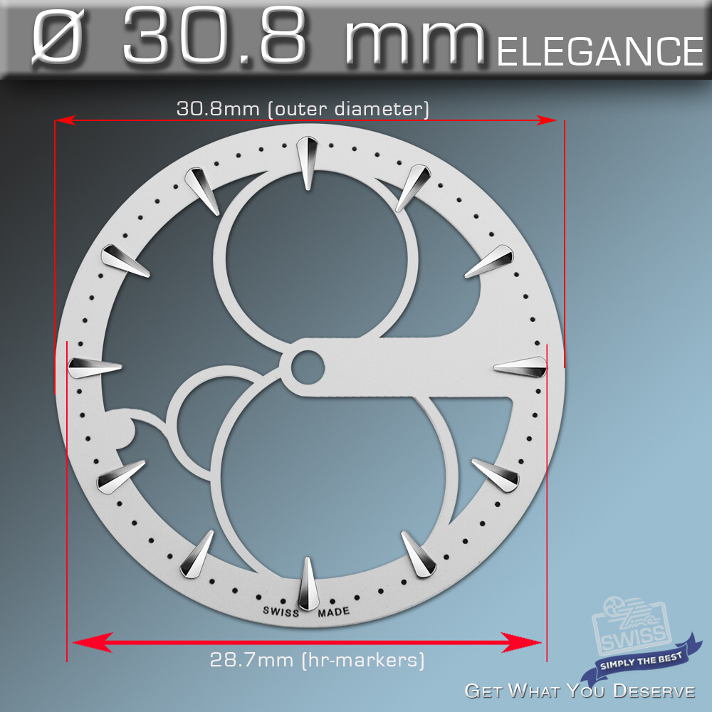 SKELETON-DIAL, ETA 2824-2,2892-A2, SW200,SW300, SOPROD A10, Ø30.8, Ref308-25-26
