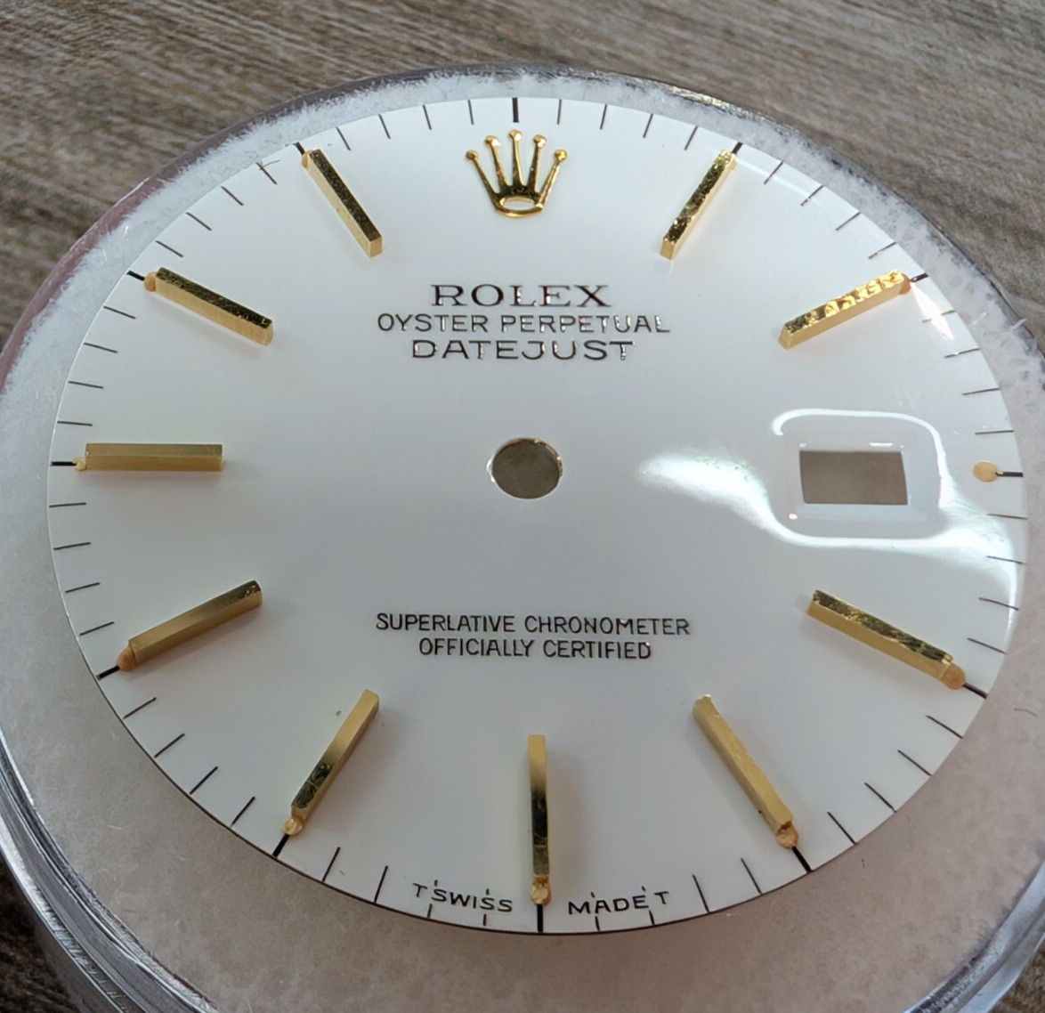 Genuine Rolex Datejust 36mm Dial White w/ Gold Stick 16013 16233 16203 116233