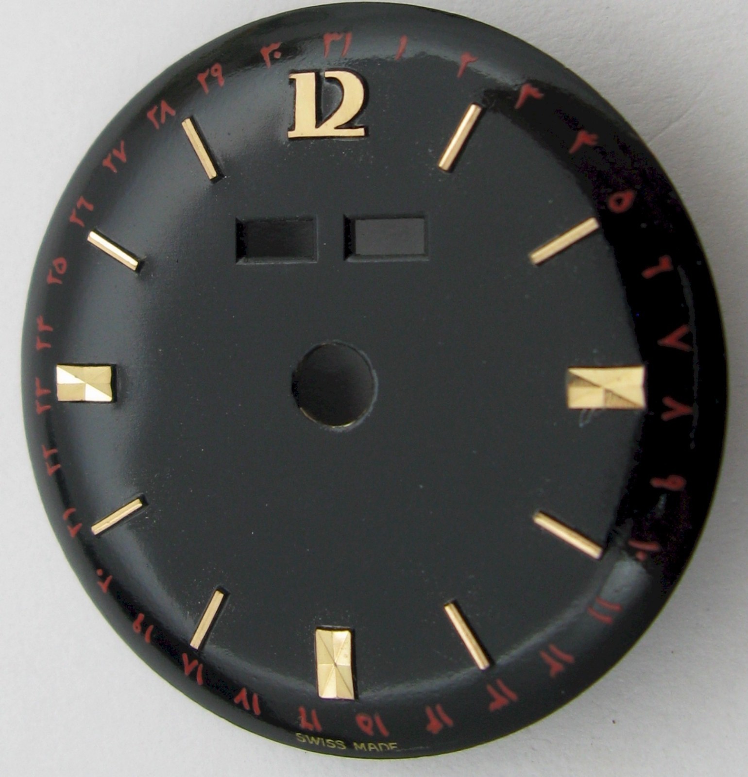 Black Watch Dial with calendar diameter 28.3 millimeters