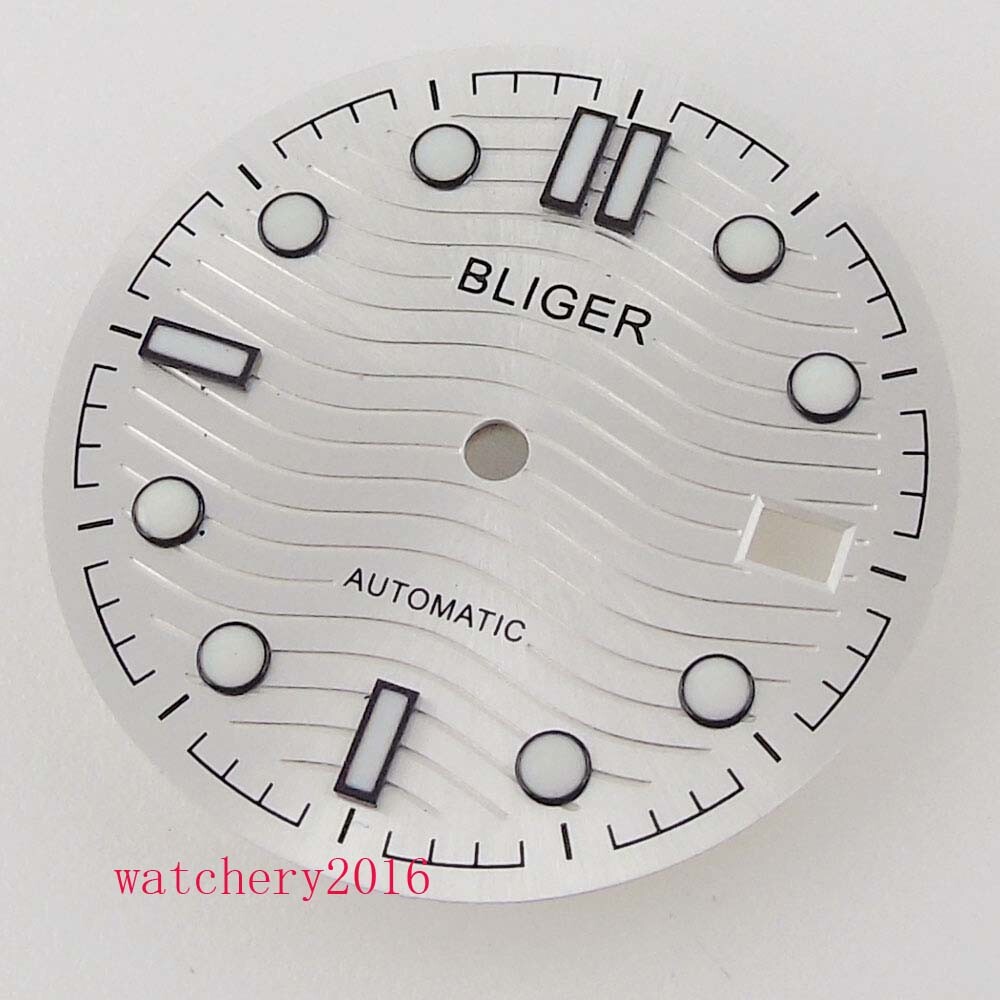 30.8mm White Watch Dial Waves Patterns Wristwatch Hand for NH35