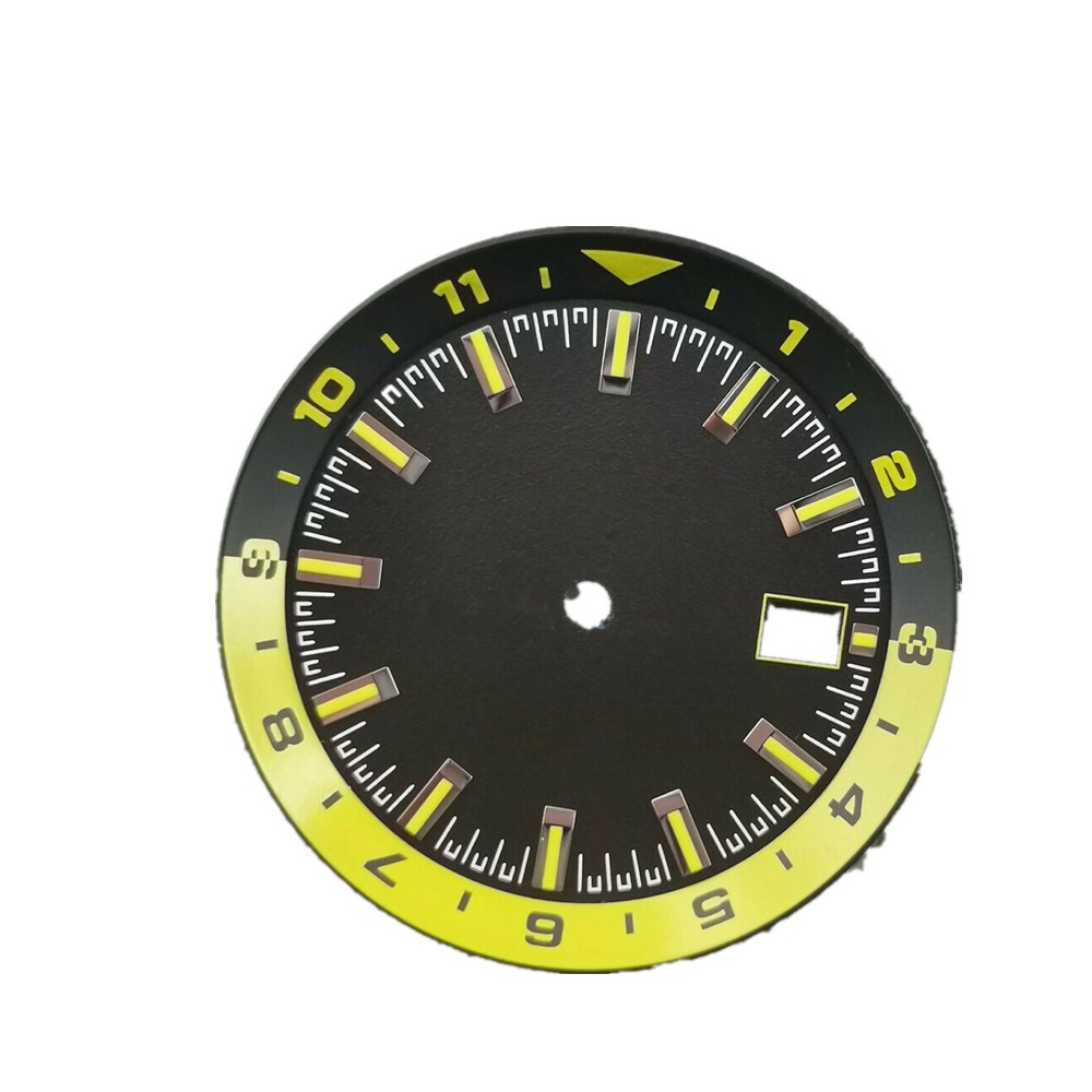 Green Luminous 6 Colors 1.44in/36.5mm Watch Dial For Seiko NH35 NH35A Movement c