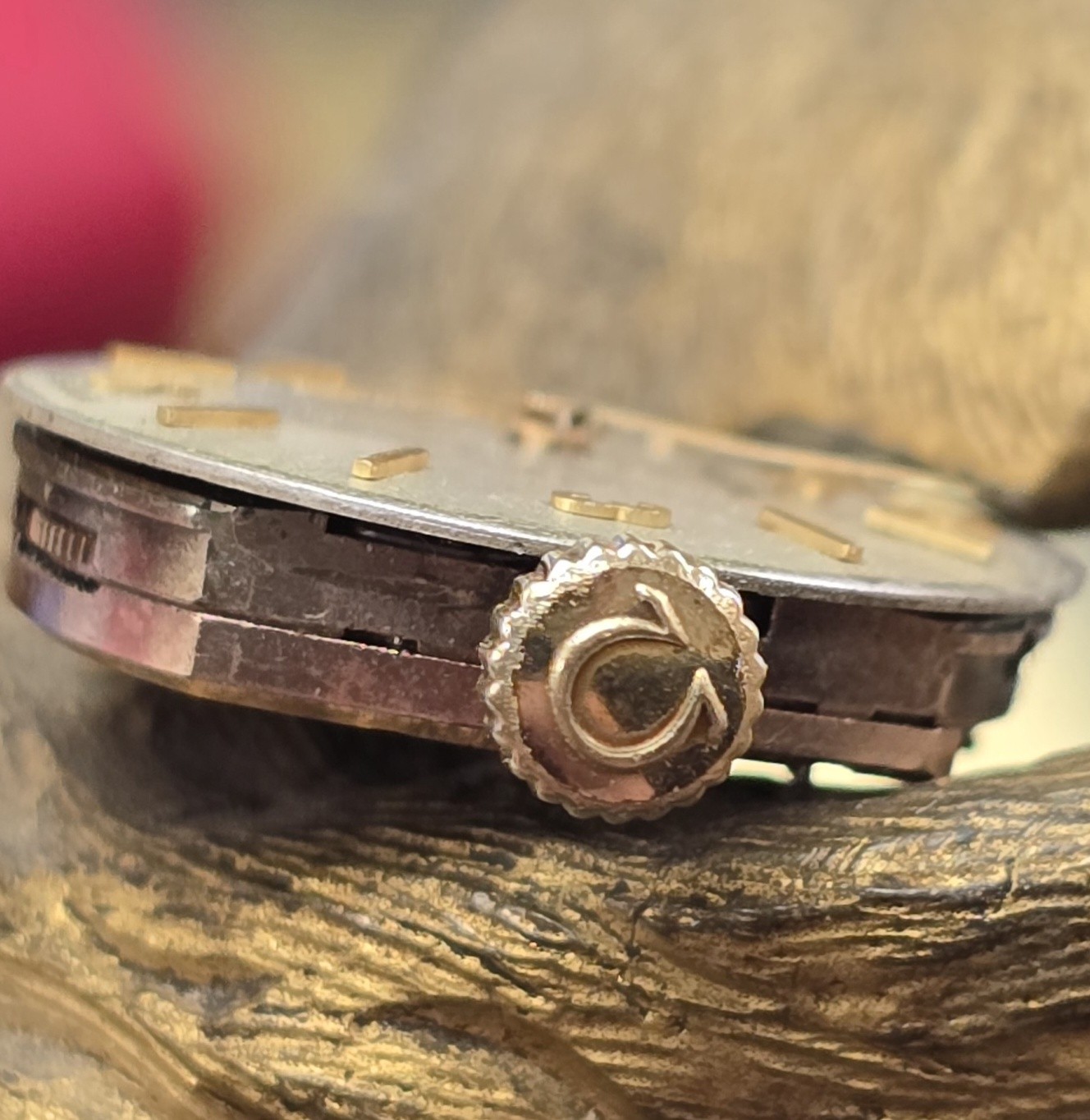 Vintage Omega Cal. 484 17 Jewel Watch Movement & Dial For Parts Or Repair Swiss