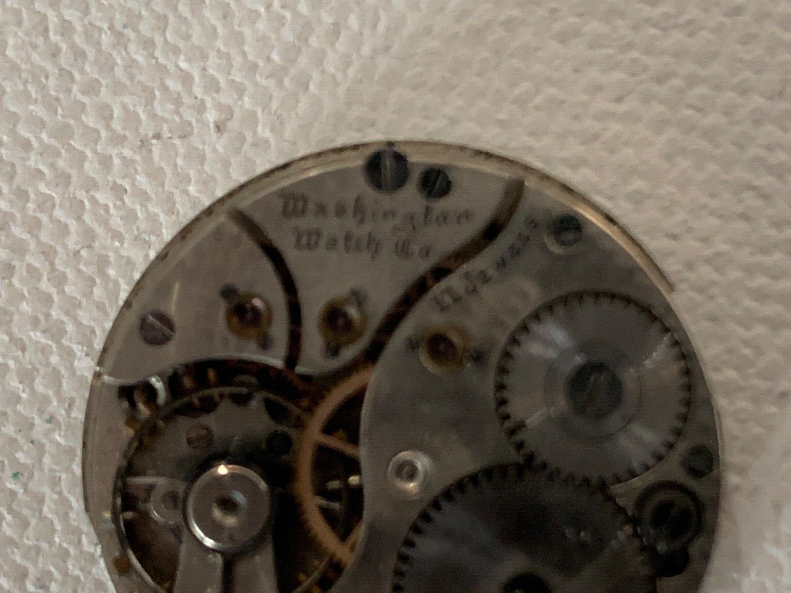 Washington Watch Co. Pocket Watch Movement 29mm #2769745
