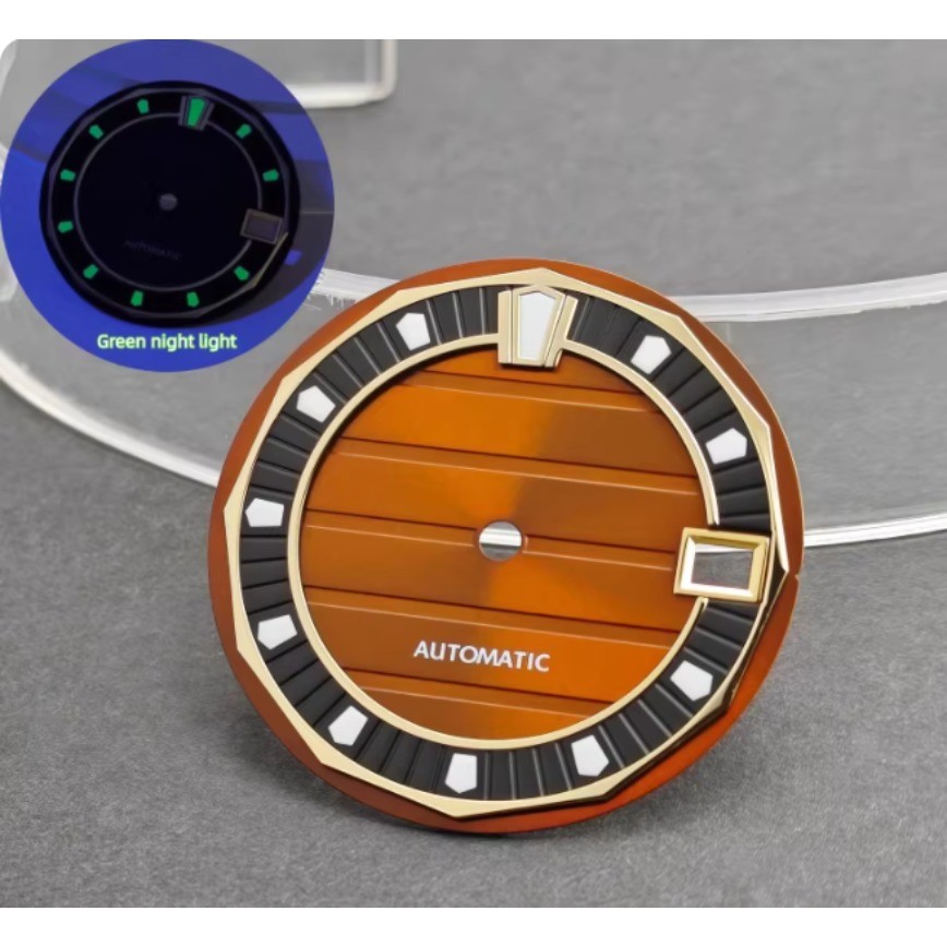 NH35 Dial 28.5mm Green Luminous for NH35/NH36 Movement Watch Parts Watch Dial