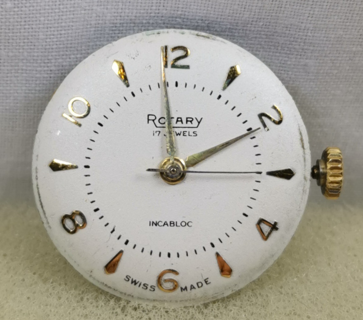 Rotary 17J. Cal. A53/425 Swiss Wristwatch Movement Parts/ Repair!