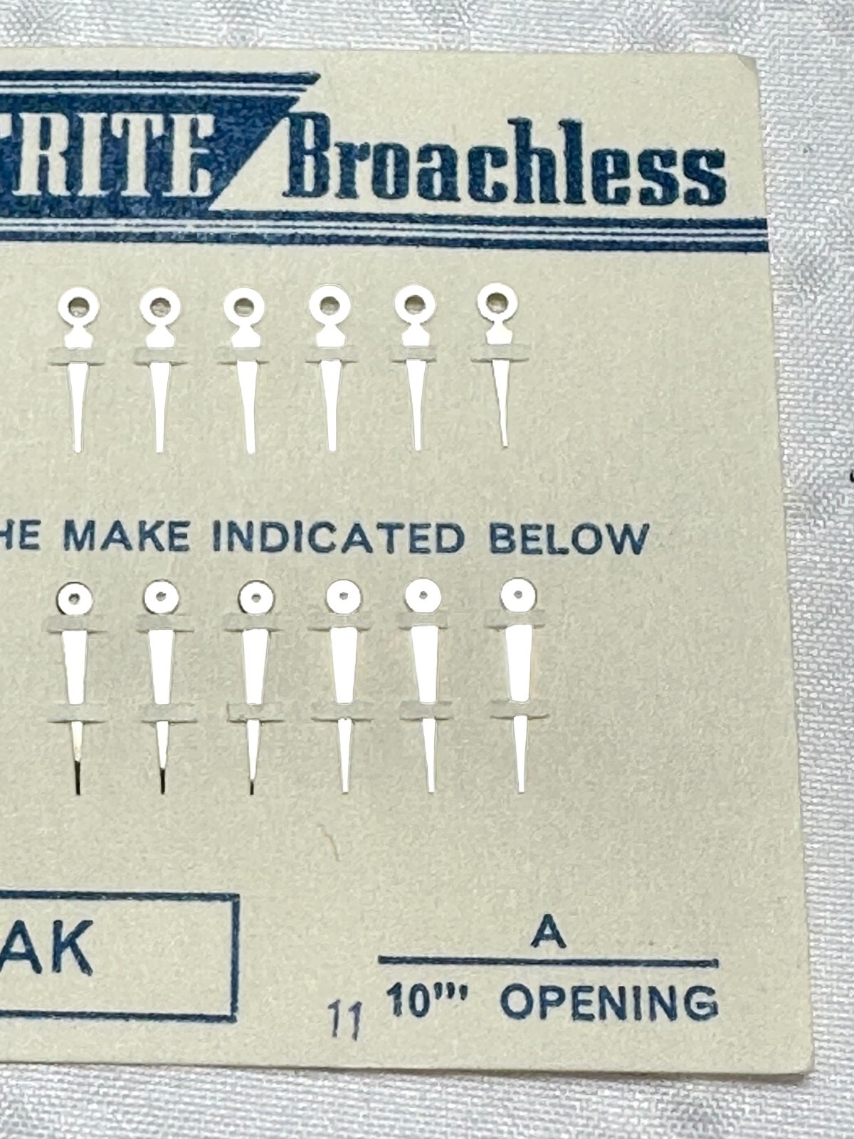 Justrite Broachless 10AK Silver Lozenge Hands 11” opening LOT AS SHOWN 20-44