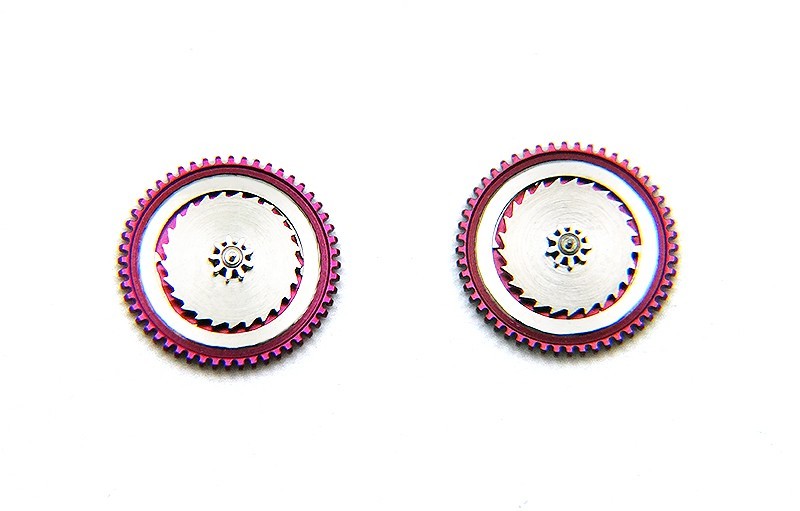 Genuine Rolex 1570 1560 1530 1520 7912 Caliber Magenta Reversing Wheel Set of 2