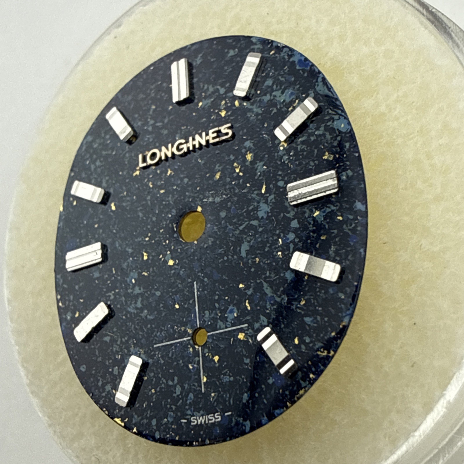 NOS Longines Lapis Lazuli 20.5mm X 24mm Oval Dial Vintage New Old Stock Watch