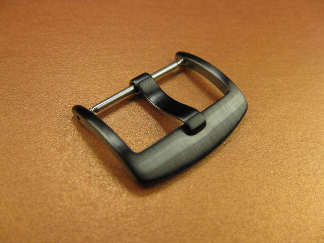 New 20mm HD Swiss Stainless Watch Buckle Top Quality PVD Black Brush Tang Buckle