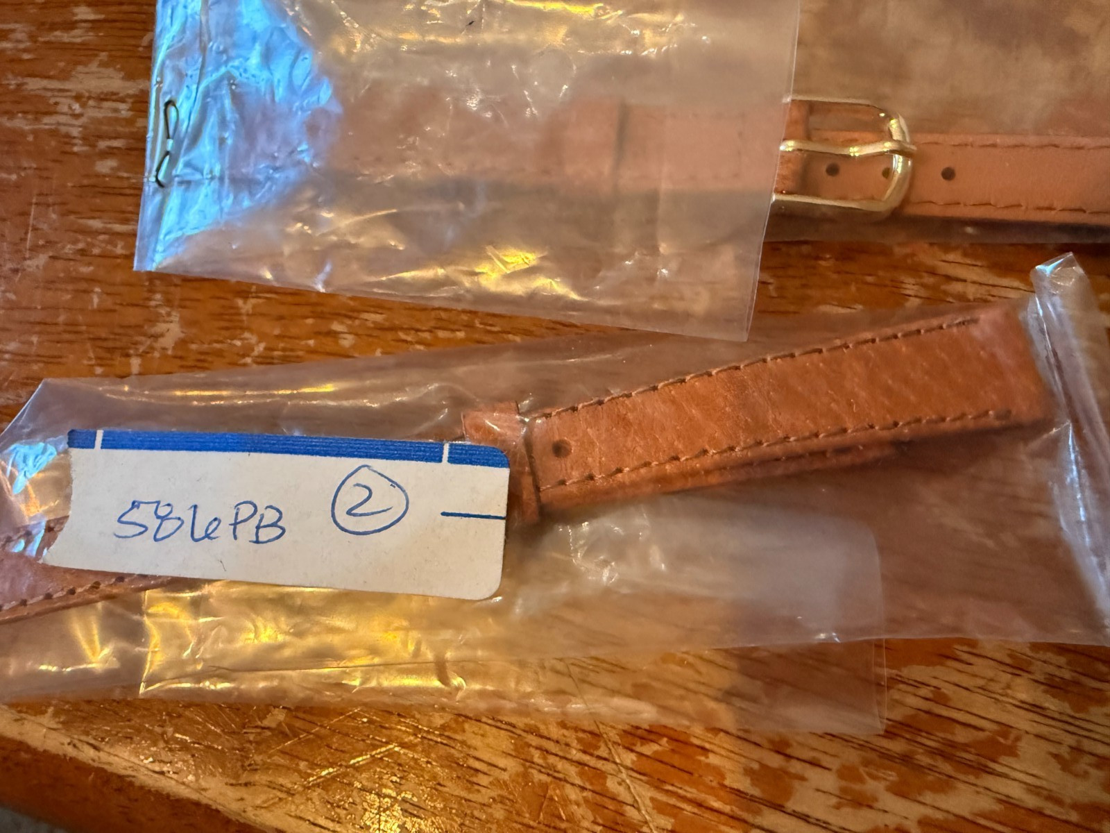 NEW VTG 1980’s 1990’s Ladies Pulsar Watch Band Leather Tan Carmel 12mm # 586PB
