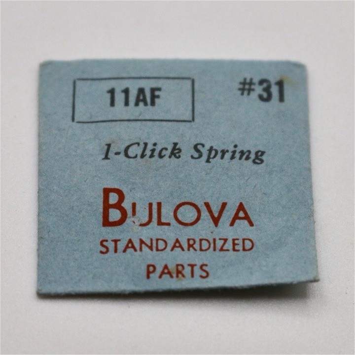 BULOVA watch part 11AF #31 1-CLICK SPRING Blue Sealpack Paper for Bulova