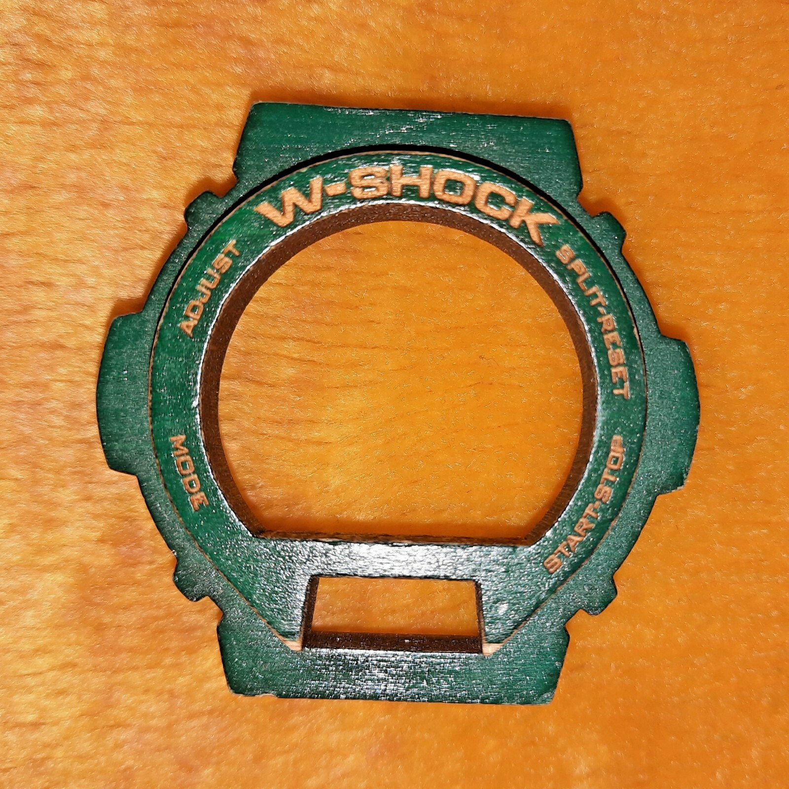 Casio G-Shock~Wood W-Shock DW-6900 Bezel~Forest Green/Brown~Very Rare