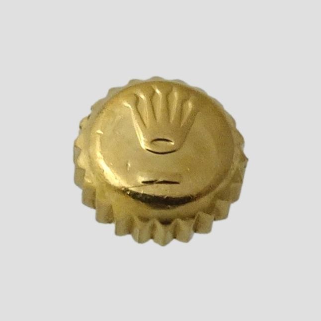 18k Yellow gold Rolex Crown Watch Part 6mm 4-603-8 GMT/Datejust Stem & Tube