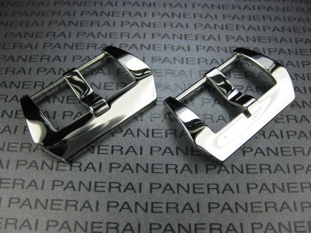 24mm Swiss 316L Stainless PRE-V SCREW IN BUCKLE for PANERAI 2PC Polish 24 2 pcs