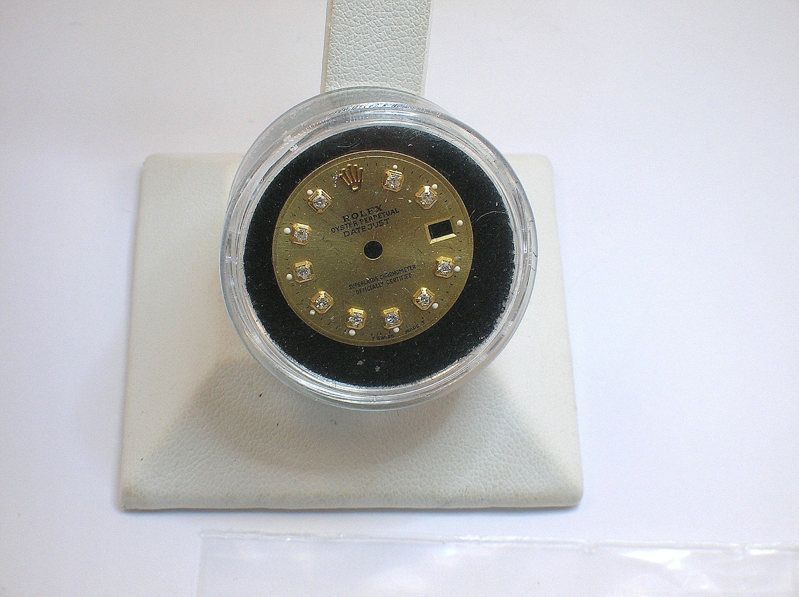TWO ROLEX MODYFIED WATCH DIALS FOR LADIES WATCHES – USED – 19.9 MM AND 28.6 MM