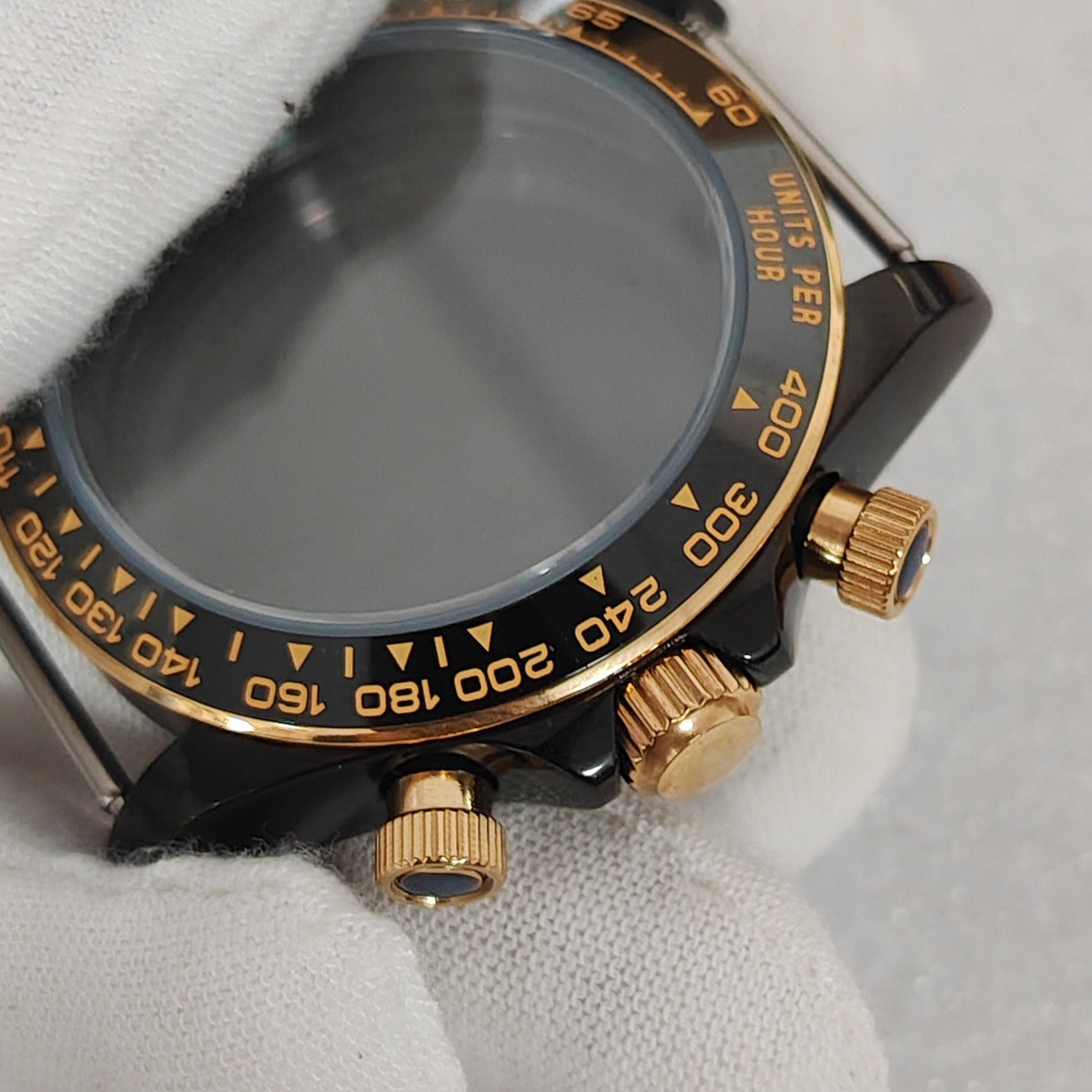 39mm Stainless Watch Case Sapphire Ceramic Bezel for VK63 Movement 30.5Mm Dial