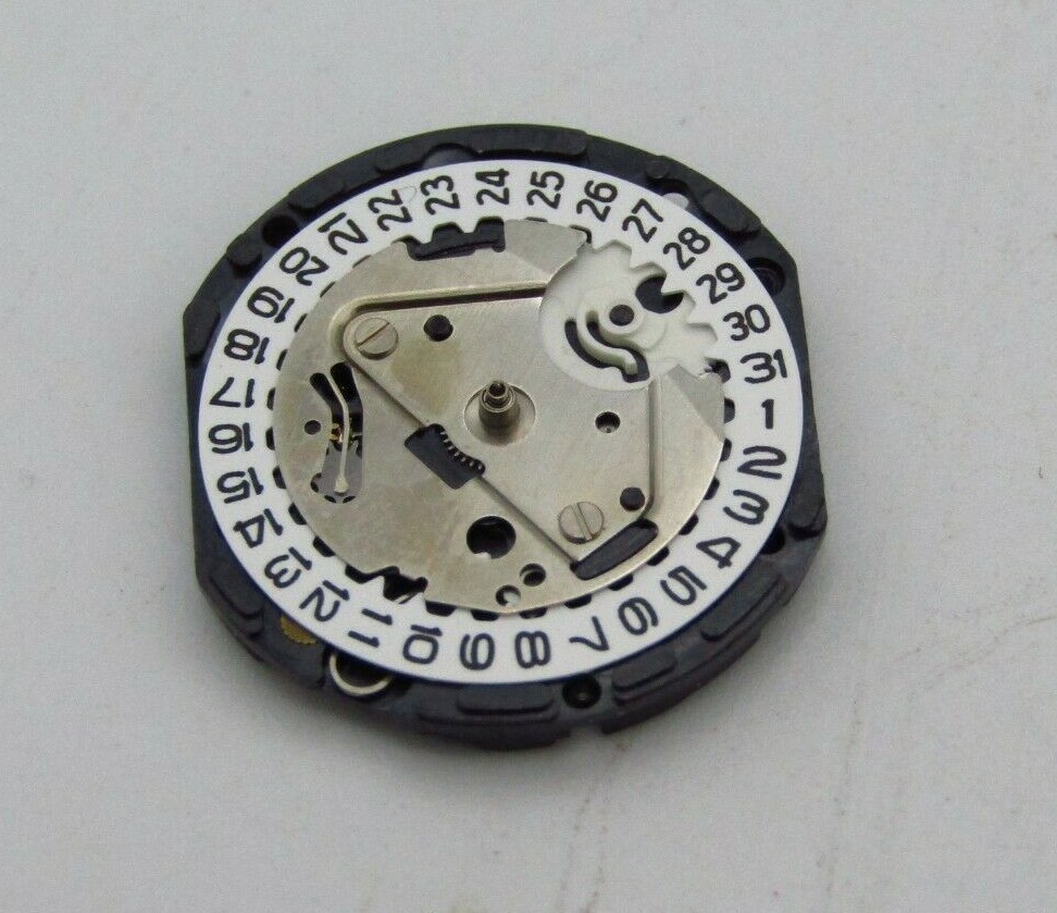 HATTORI VX12 (3H) 3 HAND WATCH MOVEMENT w/ DATE @ 3 wm2