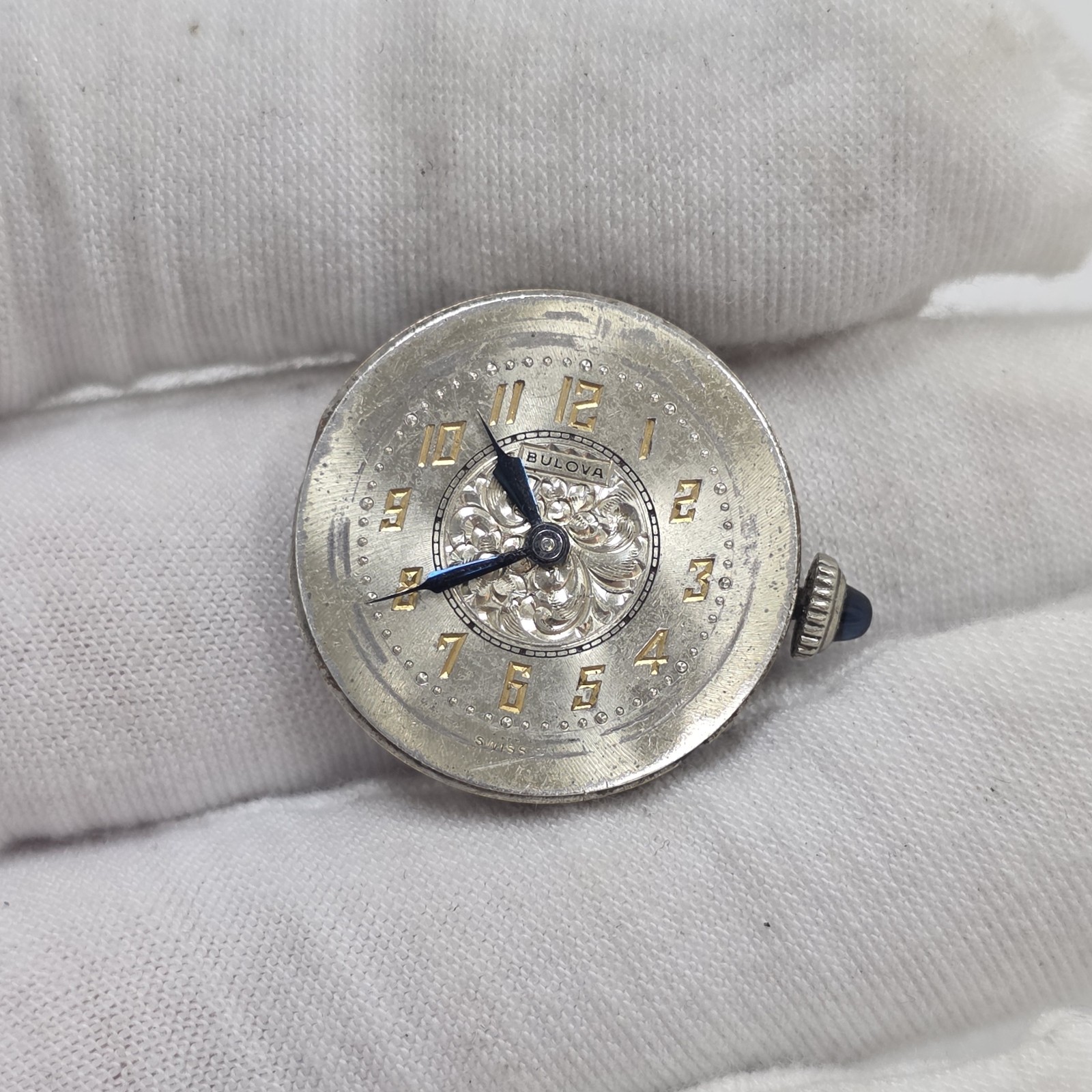 1920s BULOVA 10A 16j Art Deco 23.5, mm Antique Watch Movement PARTS or REPAIR