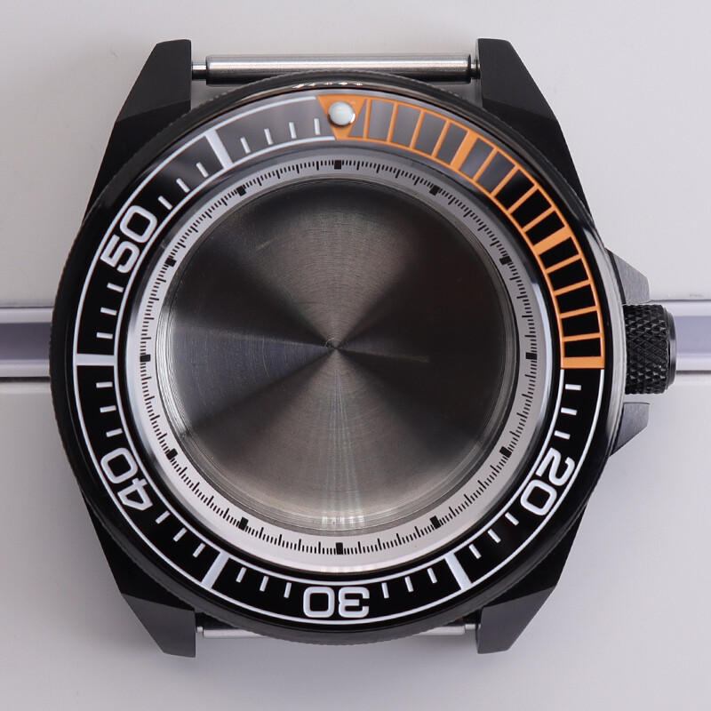 Modified Seiko Samurai 43.8mm Watch Cases Sapphire Glass For Seiko NH35 Movement