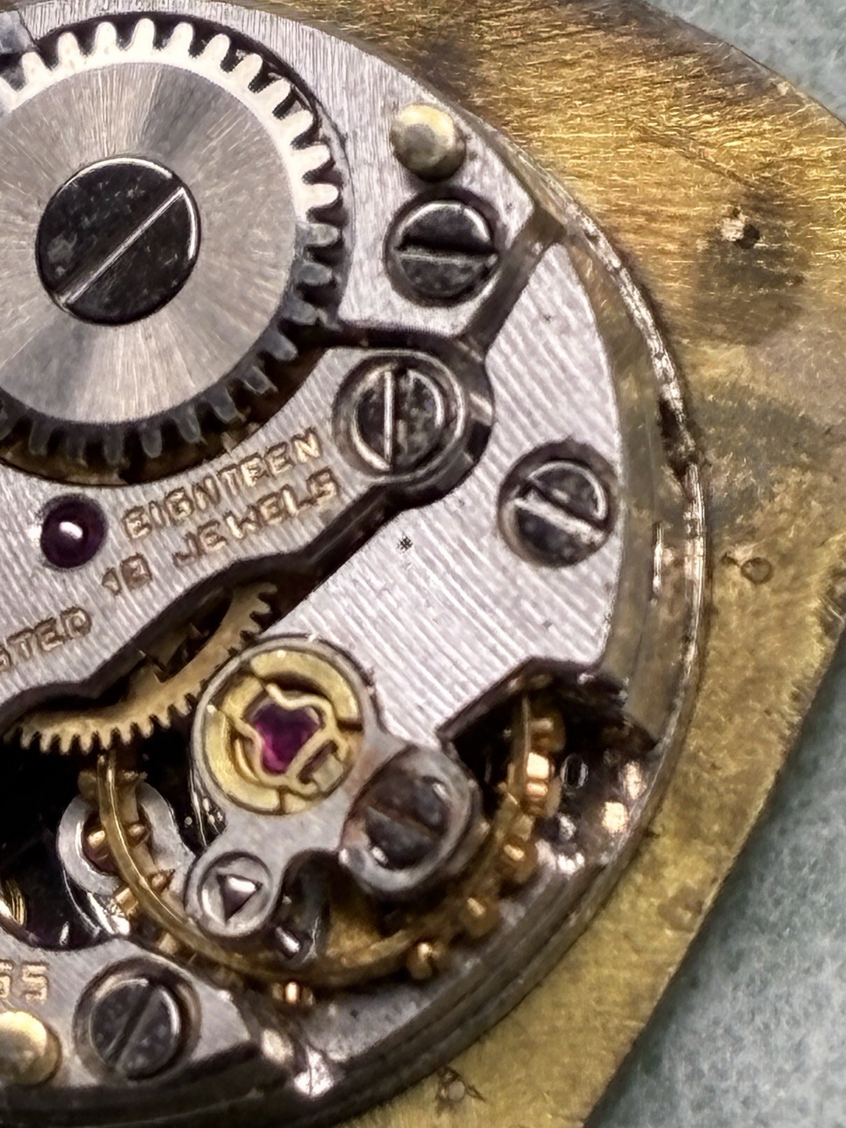 Vintage Rolex Caliber 1400 17-Jewel Wristwatch Movement Repair, Parts