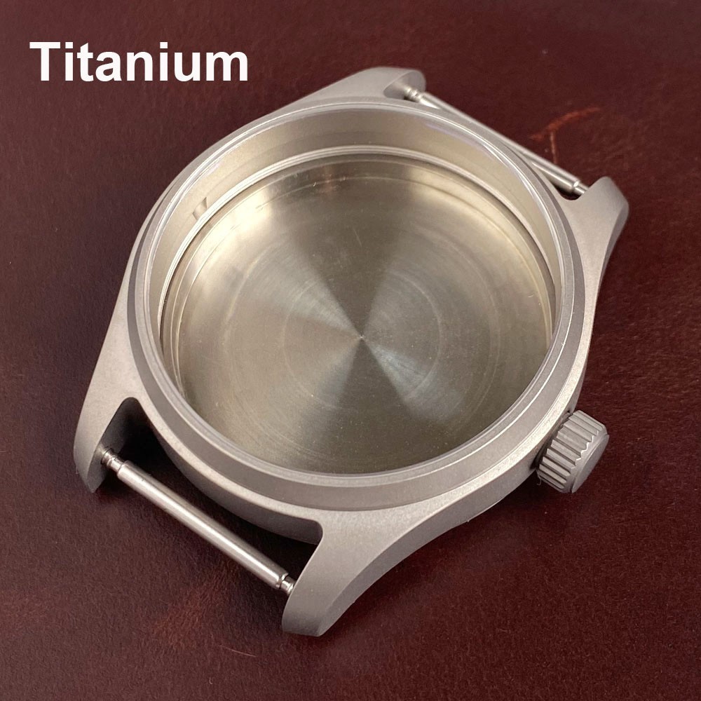 39mm Titanium/Stainless Steel 200m Diver Pilot Watch Case For NH35 ETA2824 VH31