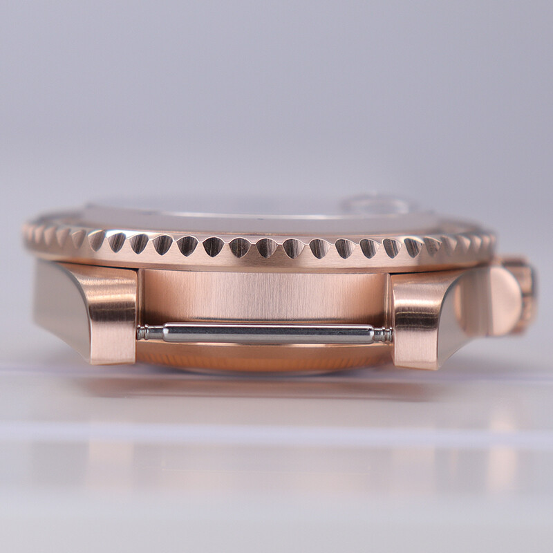 40mm Rose gold Watch Cases sapphire glass For Seiko Nh35 Nh36 Movement SUB GMT