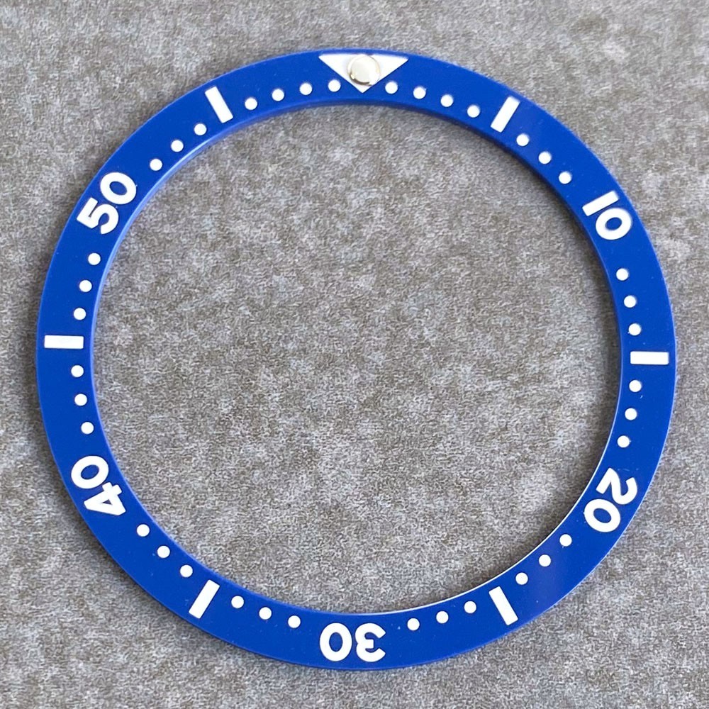 38MM*31.5MM Flat Alloy Ceramic Bezel Insert For NH35 NH34 GMT SKX Diver Watch