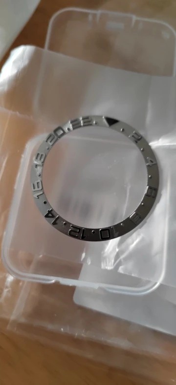 Curved Metal Bezel Insert Ring Watch Case Repair 38mmx30.6mm For SKX007 SKX009