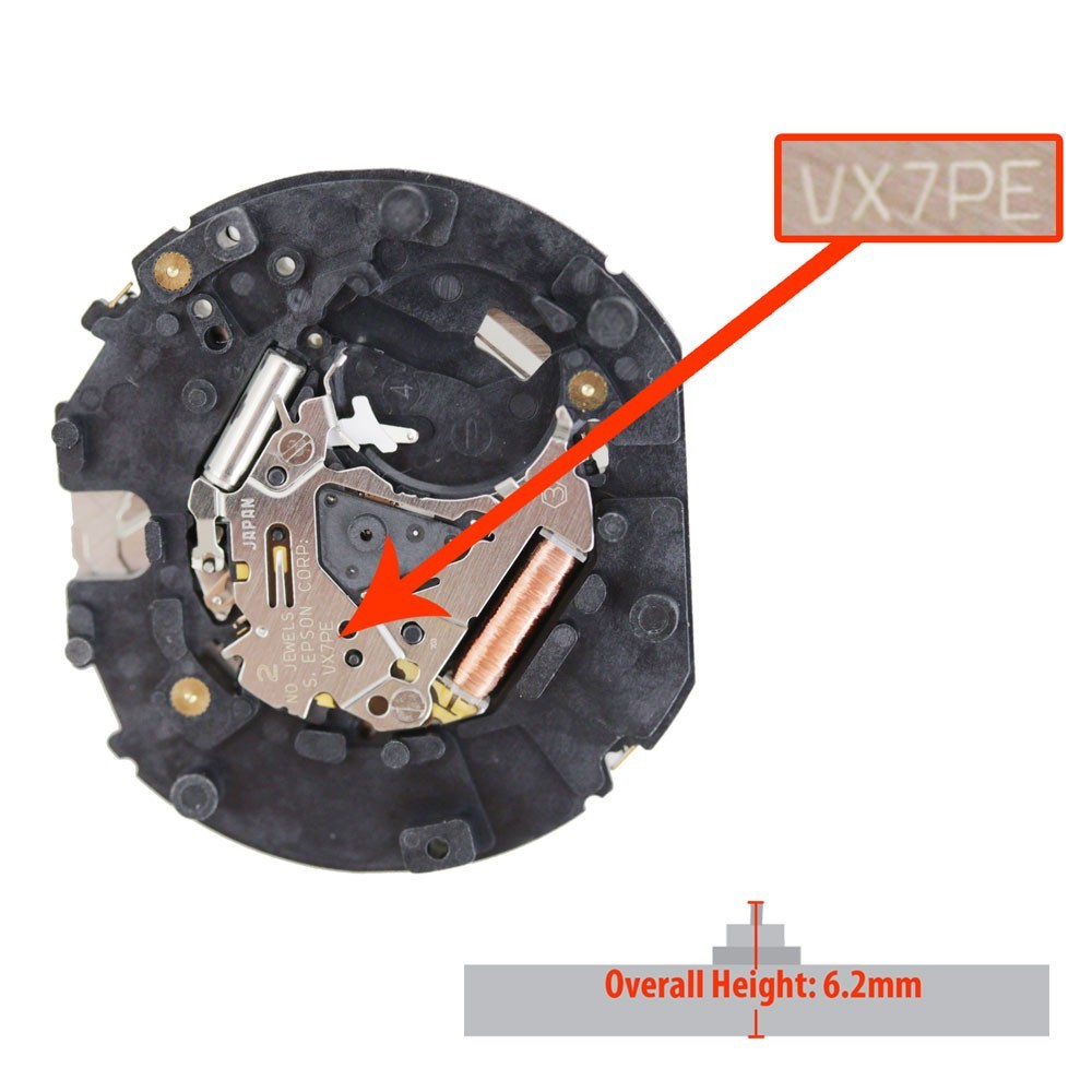 Original Hattori/Seiko/Epson VX7P VX7PE Japan Quartz Movement