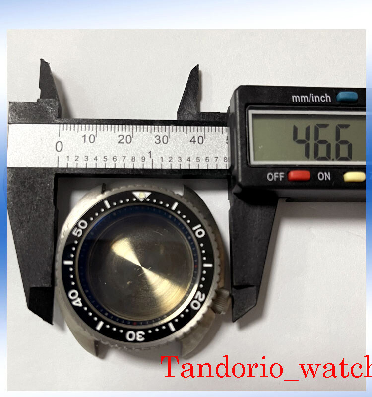 46.6MM Titanium Skx007 Diver Watch Case Ceramic Bezel Sapphire Glass NH35 NH36A