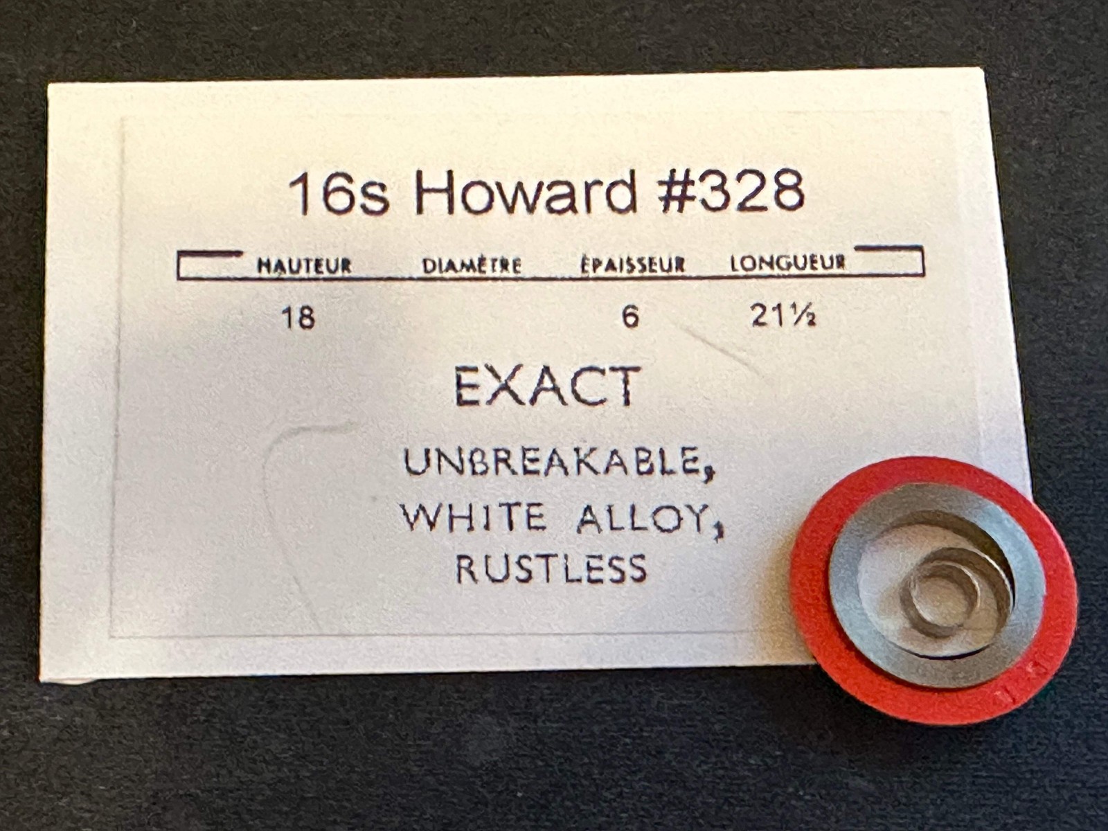Howard 16s Mainspring No. 328 (EXACT) – Alloy