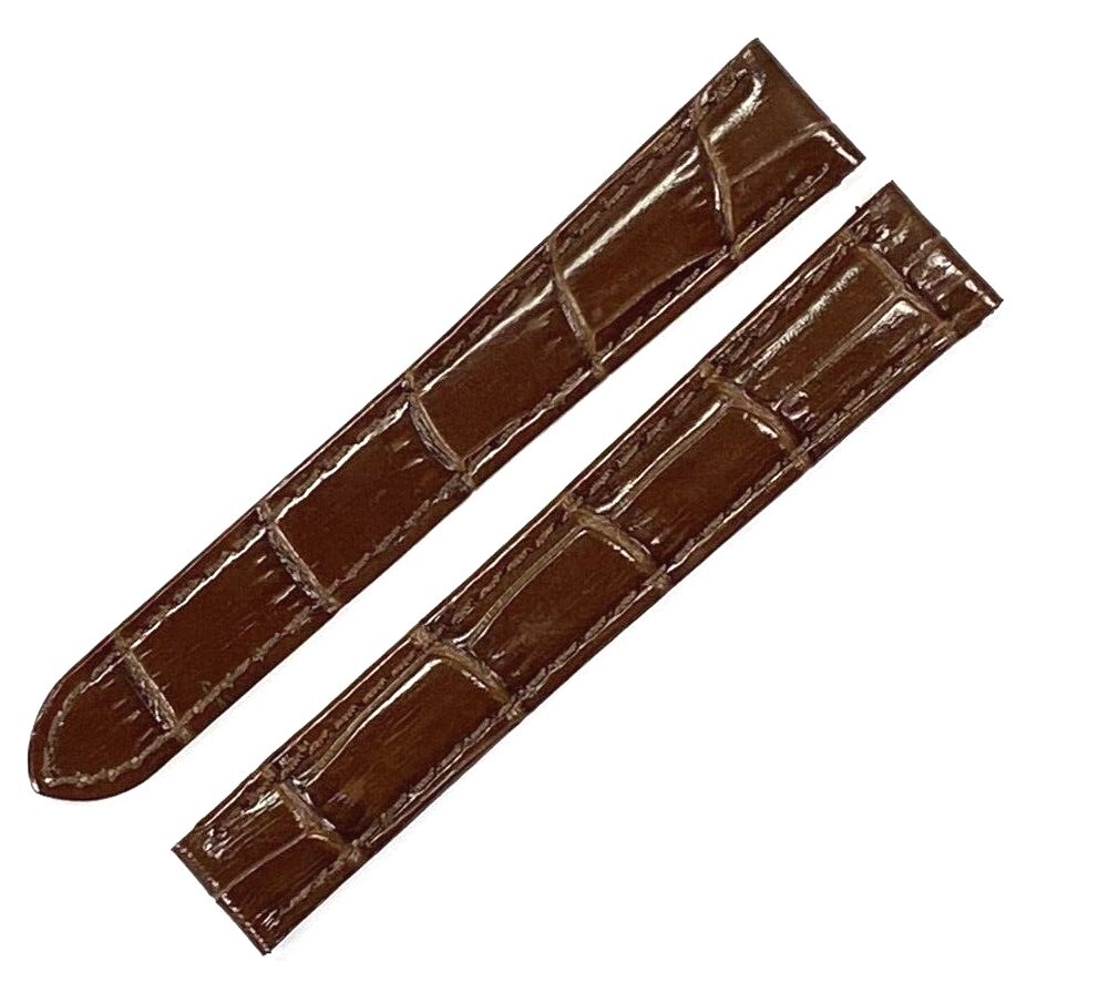 Watch Band Genuine Leather Alligator Grain fit Cartier Watch 14x12MM