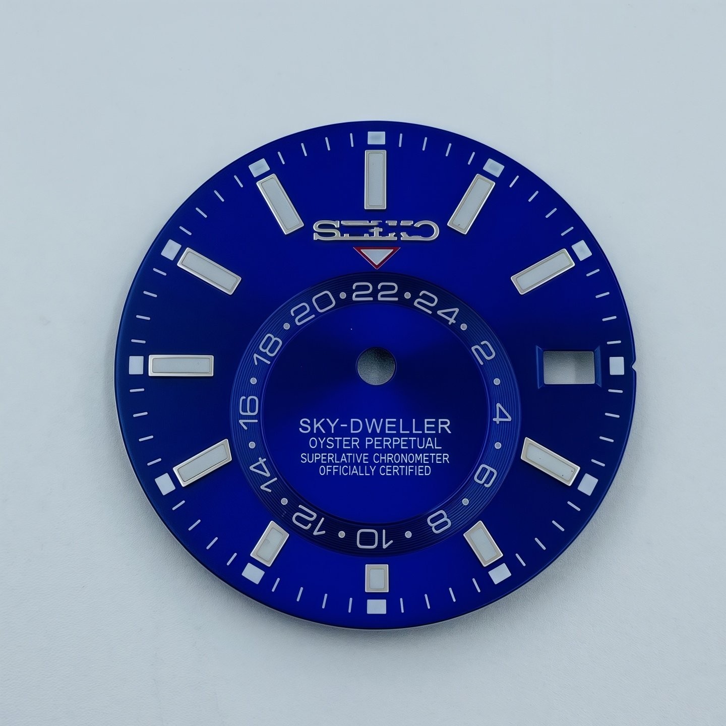 28.5mm Sun Pattern Watch Dial Green Luminous Date for Nh35 Nh36 4R Movement