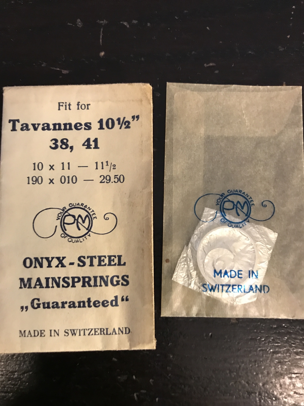 PM Mainspring for Tavannes caliber 38, 41 – ONYX Steel